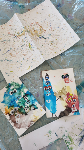 Flecken-Kunst-Karten